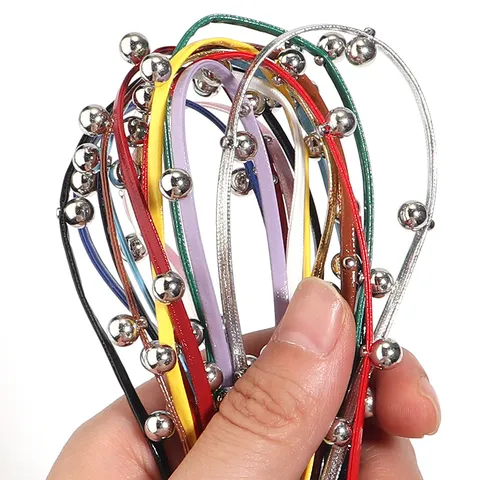 Punk PU Leather Cord With Rhinestone Studded Trim For Choker Necklace Waist Chain Clothing DIY Craft Decoration Materials