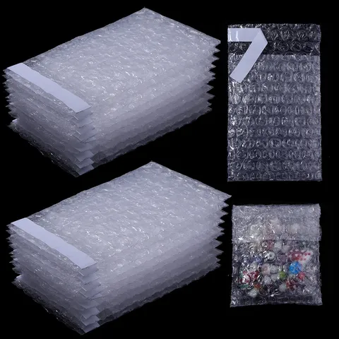 Clear Zelfklevende Bubble Pouches Verdikte Schokbestendige Beschermende Verpakkingszakken Transparante Kussen Zakken Voor Breekbare Items Sieraden Opslag