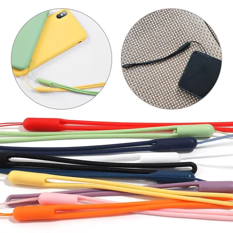 Cordino Anti-Smarrimento Regolabile in Silicone Cinturino da Polso Custodia per Telefono Morbida Catena Portachiavi Corda per Unità Flash Tazza Chiave Fotocamera Accessorio Unisex