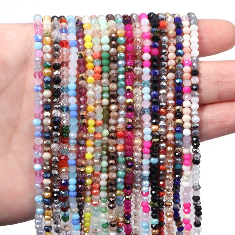 Mixed Color Crystal Glass Faceted Beads For DIY Jewelry Making Necklaces Bracelets Tassel Pendants Spacer Beads Materials