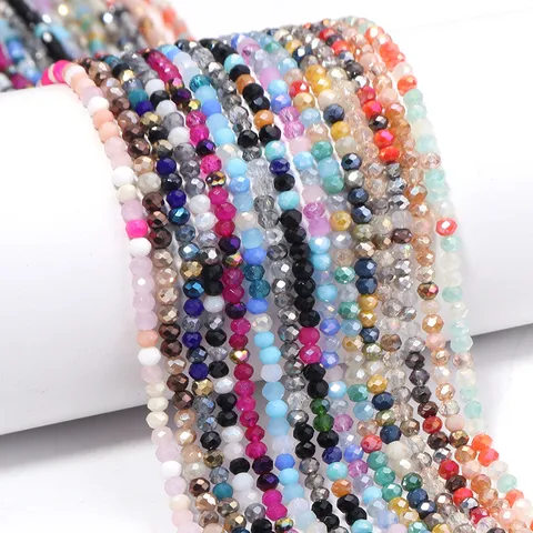 Mixed Color Crystal Glass Faceted Beads For DIY Jewelry Making Necklaces Bracelets Tassel Pendants Spacer Beads Materials