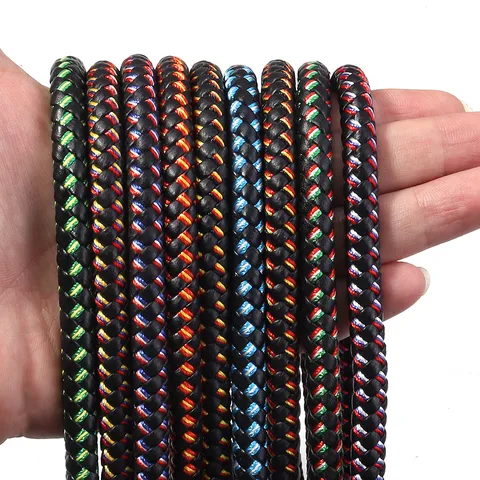 Braided PU Leather Cord Multicolor Woven Leather Rope For DIY Jewelry Making Bracelet Necklace Unisex Fashion Hand-Braided Accessories