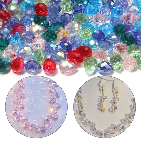 Faceted Strawberry Crystal Beads Colorful Glass Beads For DIY Jewelry Making Necklaces Bracelets Earrings Beads Accessories