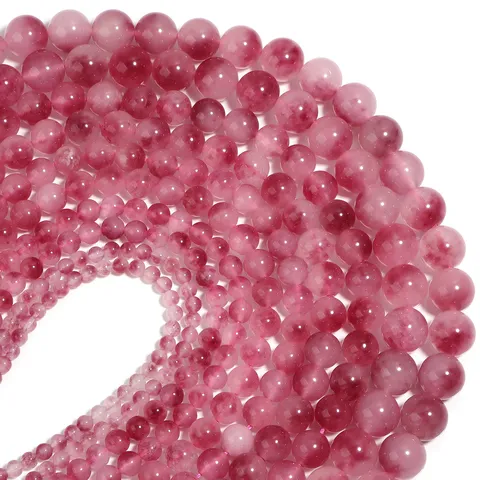 Pietra Naturale Calcedonio Perle Sciolte con Motivo a Nuvola per Creazione di Gioielli Fai da Te Collane Bracciali Perle Rotonde in Pietra Preziosa Forate