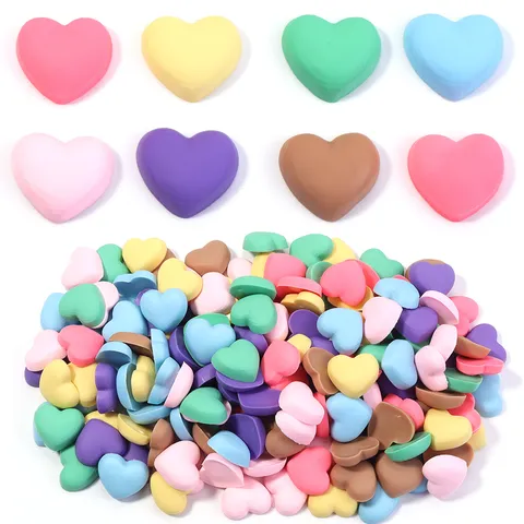 Schattige PVC Zachte Knutselpatches Meerkleurige Hart Strik Letter Accessoires Voor DIY Haarklip Telefoonhoesje Decoratie Schoenbedeltjes