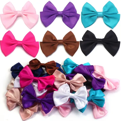 Polyester Dubbellaags Strik Accessoire Satijn Lint Handgemaakte Strik Voor DIY Kleding Schoenen Hoeden Tas Haar Decoratie Vrouwen Accessoires