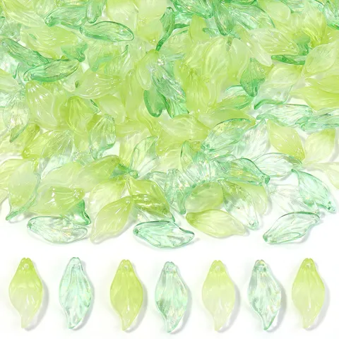 DIY Resin Liuli Glass Leaf Water Drop Beads For Ancient Style Hairpin Necklace Bracelet Earrings Jewelry Making Accessories