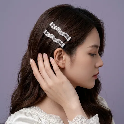 Pinza para el Pelo de Circonia de Lujo Ligero para Mujer Delicadas Horquillas de Enredadera Ola Floral Elegantes Accesorios para Cumpleaños