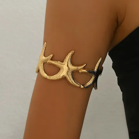 Bracciale da Braccio Stella Marina Oro Stile Dolce e Fresco Bracciale Aperto da Donna Catena in Lega Gioielli da Spiaggia