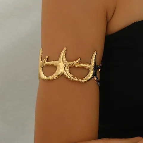 Bracciale da Braccio Stella Marina Oro Stile Dolce e Fresco Bracciale Aperto da Donna Catena in Lega Gioielli da Spiaggia