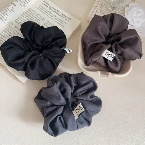 Minimalistische Effen Stof Scrunchies Koreaanse Stijl Zachte Stof Haarelastiekjes Elastische Haarbanden Ponytail Holders Voor Vrouwen