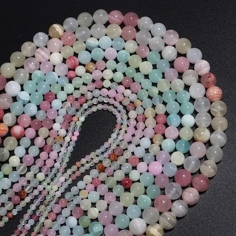 Natuurlijke Kleurrijke Afghaanse Jade Losse Kralen Ronde Edelsteenstreng Voor DIY Armband Ketting Sieraden Maken Handgemaakte Accessoires