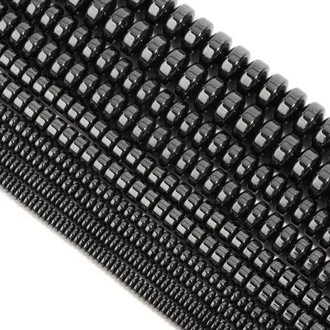 Natuurlijke Hematiet Stenen Kralen Zwarte Platte Abacus Wiel Losse Kralen Voor DIY Armband Ketting Sieraden Maken Handgemaakte Knutselbenodigdheden