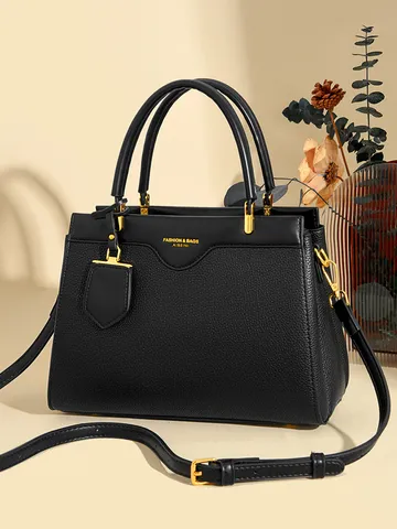 Women Genuine Leather Handbag Multi-Compartment Tote Bag Urban Minimalist Top Handle Shoulder Crossbody Bag