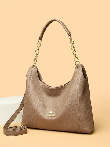 Women's Fashion Tote Bag Large Capacity PU Leather Shoulder Crossbody Bag Urban Minimalist Casual Travel Handbag