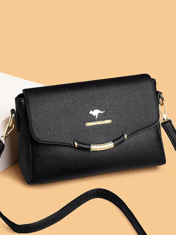 Large Capacity Casual Mobile Phone Crossbody Bag Fashionable Versatile Middle-Aged Women Single Shoulder PU Leather Bag