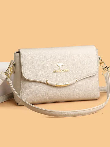 Large Capacity Casual Mobile Phone Crossbody Bag Fashionable Versatile Middle-Aged Women Single Shoulder PU Leather Bag