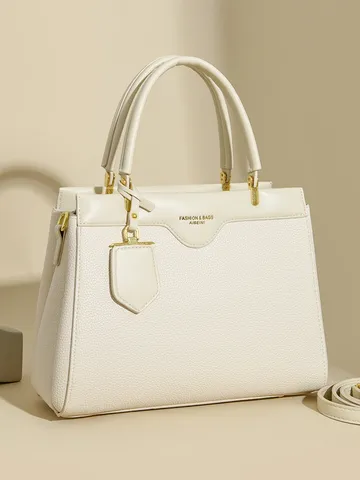 Women Genuine Leather Handbag Multi-Compartment Tote Bag Urban Minimalist Top Handle Shoulder Crossbody Bag