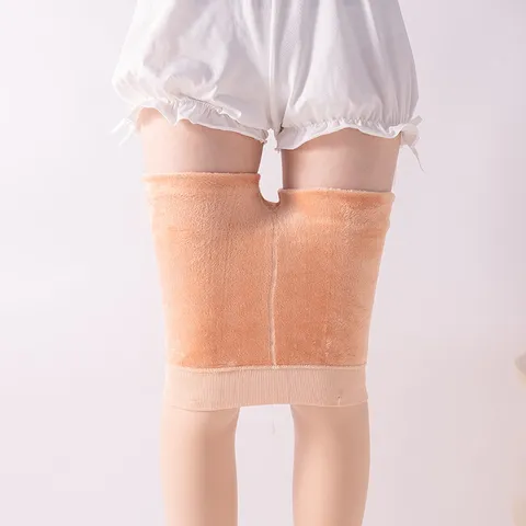 Women's Fleece Lined Fake Translucent Pantyhose Double Layer Thermal Nude Look Leggings Winter Warm High Waist Shaping Tights