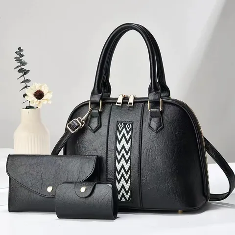 Borsa Tote Grande Capacità da Donna in Pelle PU Colorblock Patchwork Retro Moda Borsa a Mano Casual Borsa a Tracolla