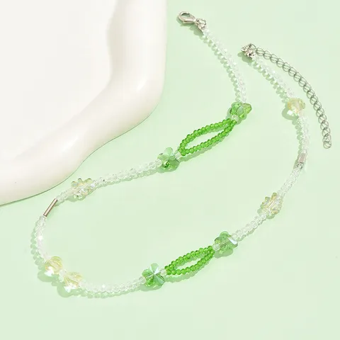 Bohemian Cute Beaded Butterfly Necklace Women Ins Creative Personality Choker Crystal Beads Jewelry Gift