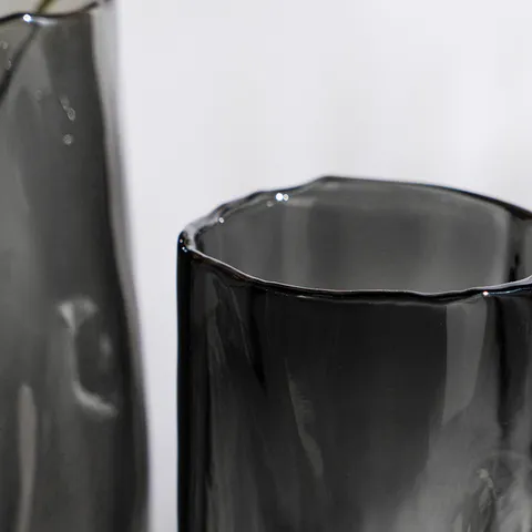 Nordic Creative Glass Vase Minimalist Pleated Straight Flower Vase For Living Room Home Hydroponics Decor