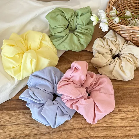 Coletero de Burbuja de Nube de Color Sólido Tela Suave Corbata de Pelo Elástica Soporte de Cola de Caballo Accesorios para el Cabello para Mujeres