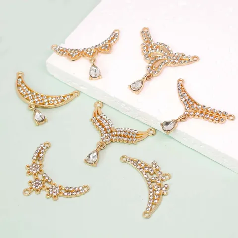 Lega Zirconia Pizzo ad Arco Goccia d'Acqua Ciondolo Solo Senza Catena per Fai da Te Creazione Gioielli Collana Braccialetto Accessorio