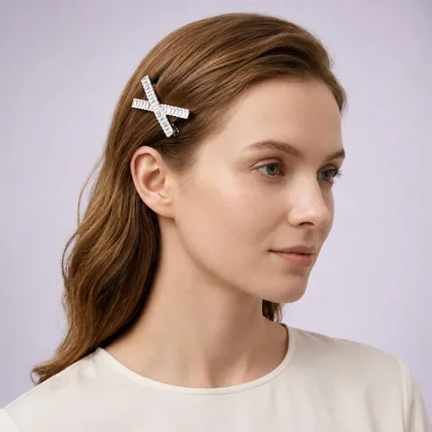 Eleganter Haarclip Aus Zirkonia-Legierung Botanische Blüte Haarnadel Braut Hochzeit Bankett Haarschmuck Für Damen