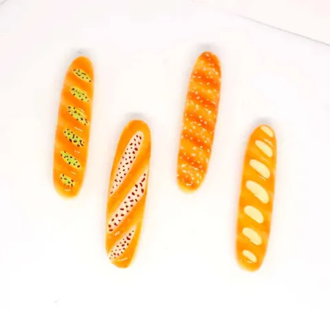 Simulation Pain Baguette Miniature Artisanat en Résine Artificielle Nourriture Jeu Accessoires Pour Bricolage Fait Main Aimant de Réfrigérateur Ornement