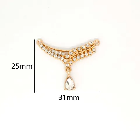 Lega Zirconia Pizzo ad Arco Goccia d'Acqua Ciondolo Solo Senza Catena per Fai da Te Creazione Gioielli Collana Braccialetto Accessorio