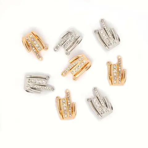 Ciondolo Pendente in Lega con Strass a Forma di Gesto per Creazione di Gioielli Fai-da-te Orecchini Collana Braccialetto