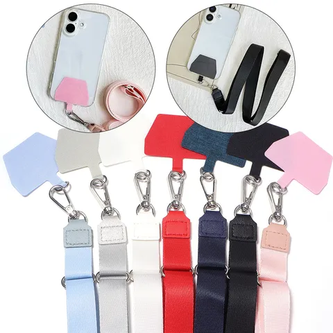 Universal Adjustable Crossbody Phone Lanyard Original Design Woven Anti-Lost Strap Polyester Neck Cord Patch Travel Daily Accessories
