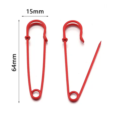 Iron Painted Bright Color Large Safety Pins Brooch Paperclip For DIY Crafts Clothing Waist Adjustment Anti Exposure Safety Buckle Jewelry Findings Accessories