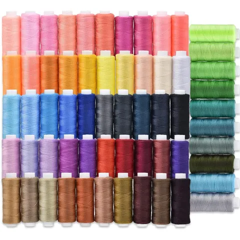 402 Colorful Polyester Sewing Thread High Strength Spool Thread For Home DIY Bracelet Braiding Clothing Garment Sewing Spool