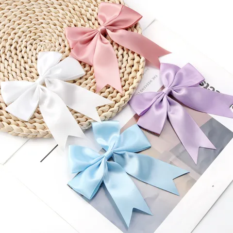 Polyester Ribbon Swallowtail Bow DIY Accessories Macaron Colors Handwoven Bowknot For Hairpins Hair Ties Clothing Decoration