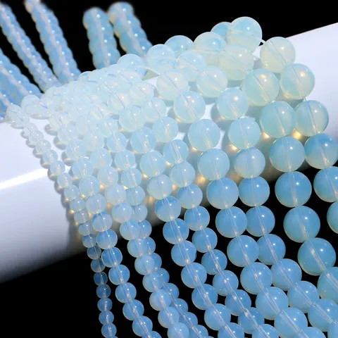 Synthetic Opal Round Beads Loose Gemstone Beads For DIY Jewelry Making Bracelet Necklace Accessories