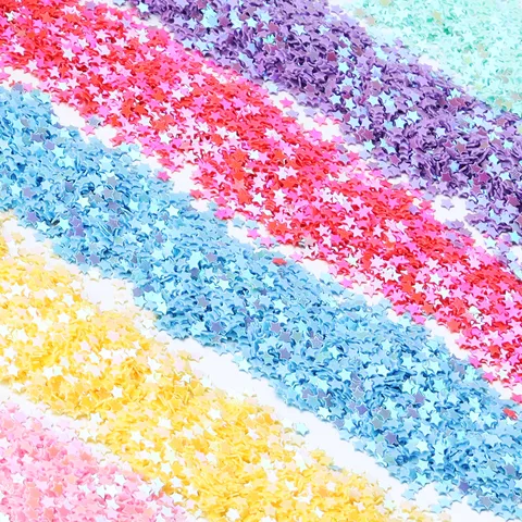 Holographic Laser Star Sequins For Nail Art Decoration Electroplated Plastic Star Confetti For Garment Sewing DIY Crafts Supply