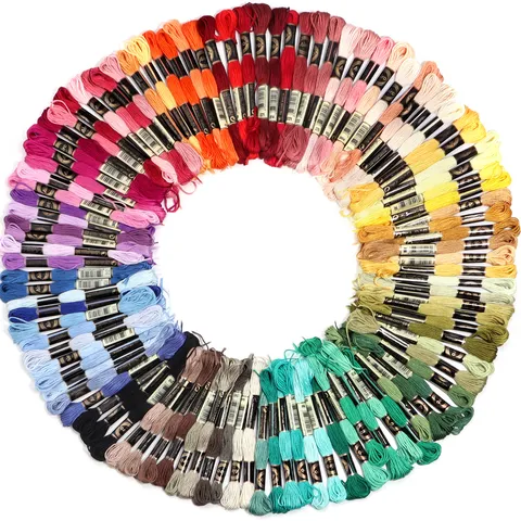 Polyester Borduurgaren Voor Kruissteek Naaien Kleurrijke Geweven Draad Benodigdheden Voor DIY Handwerk Vlechten Weven Accessoire