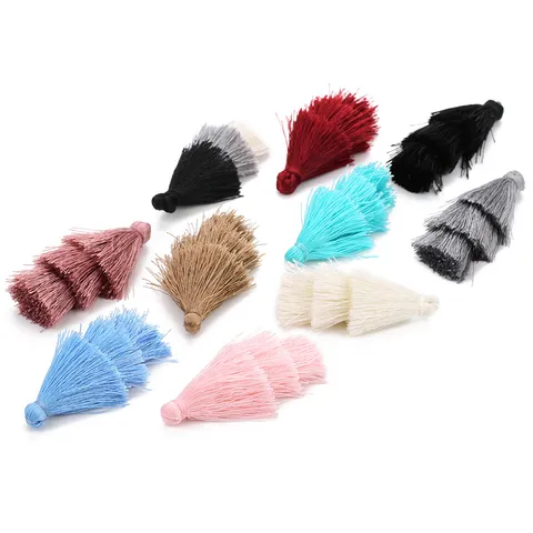 Polyester Three-Layer Tassel Pendant Handmade DIY Jewelry Making Accessory Phone Keychain Tassel For Decoration