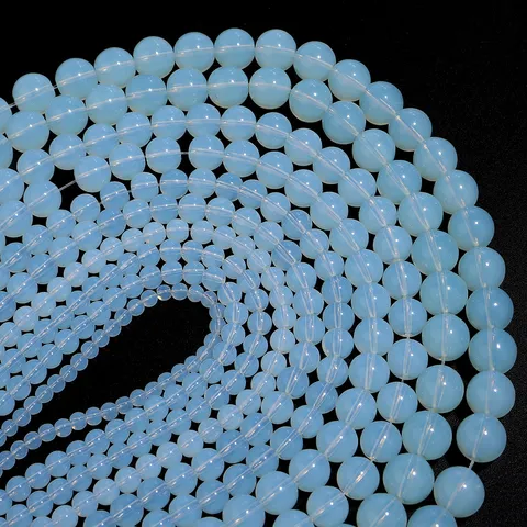 Synthetic Opal Round Beads Loose Gemstone Beads For DIY Jewelry Making Bracelet Necklace Accessories