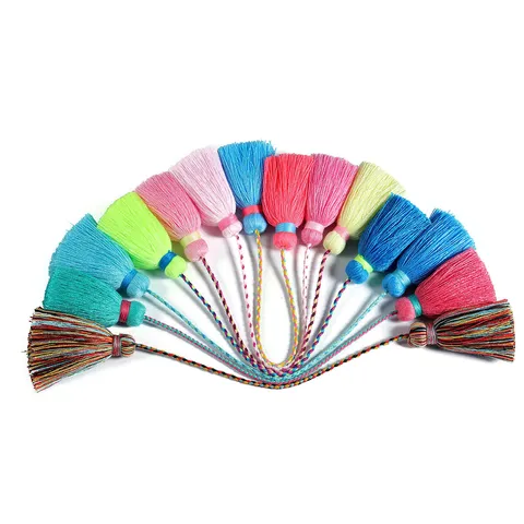 Bohemian Double Tassel Hanging Decor Polyester Hand Woven Tassels For Curtain Clothing Sachet Christmas Decoration Classical Tassel Pendant