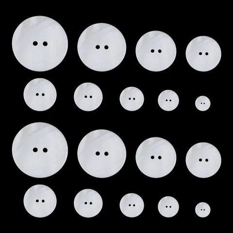 Natural Freshwater Shell Buttons Round White Mother Of Pearl Buttons For Shirts Suits DIY Sewing Crafts Accessories