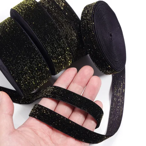 Christmas Gold Wire Velvet Ribbon Single Sided Glitter Ribbon For Gift Wrapping Wedding Birthday Party Decoration Bows Webbing