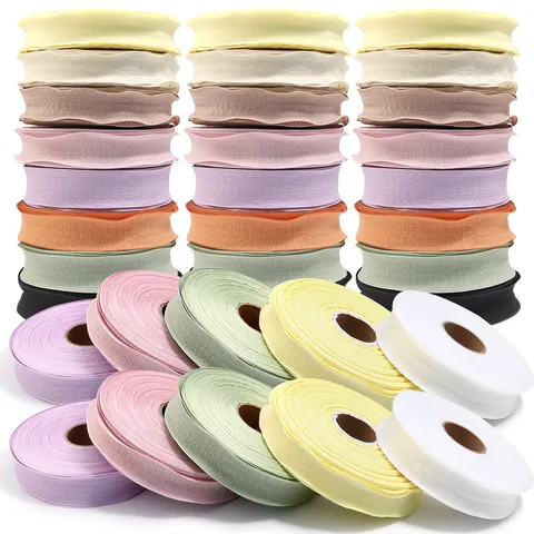 Polyester Ruffle Seersucker Ribbon Trim For DIY Handmade Bow Hair Clip Making Gift Box Wrapping Clothing Accessories Craft Ribbon