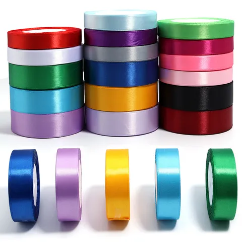 Elegante Nastro di Raso in Tinta Unita per Decorazione di Matrimonio Confezione Regalo Cottura Torte Materiali per Fermagli per Capelli DIY Nastro in Poliestere