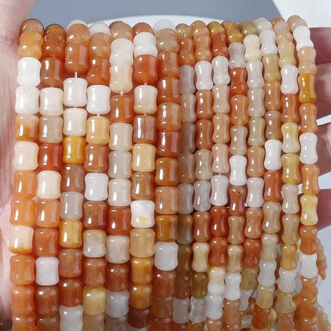 Natürliche Quarzitstein Perlen Für Schmuckherstellung Lose Edelstein Runde Flaschenkürbis Form Polierte Spacer Strang Perlen Für DIY Armband Halskette Handwerk Zubehör