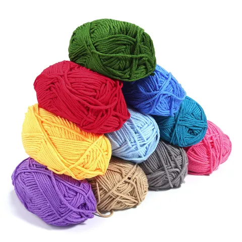5 Ply Soft Milk Cotton Yarn For Hand Knitting DIY Crochet Crafting Scarf Sweater Doll Blanket Weaving Material