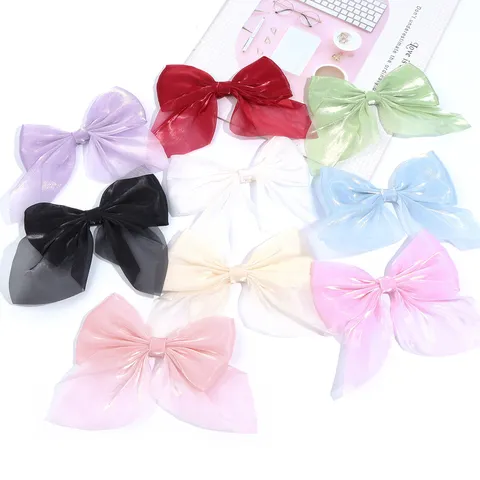 Handmade Chiffon Pearly Bowknot Accessories For Princess Dress Bag Doll Clothing Decor DIY Craft Hair Accessories