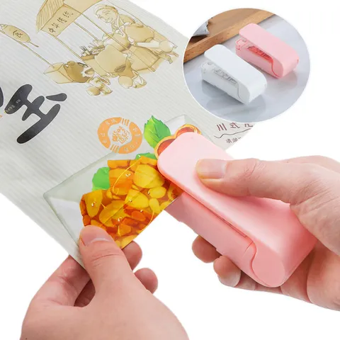 Draagbare Mini Plastic Zak Sealer Handheld Hitte Sealmachine Voor Snack Voedsel Opslag Thuis Keuken Gadget
